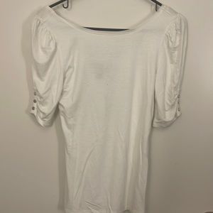 Stylish mid sleeve white top - nwt